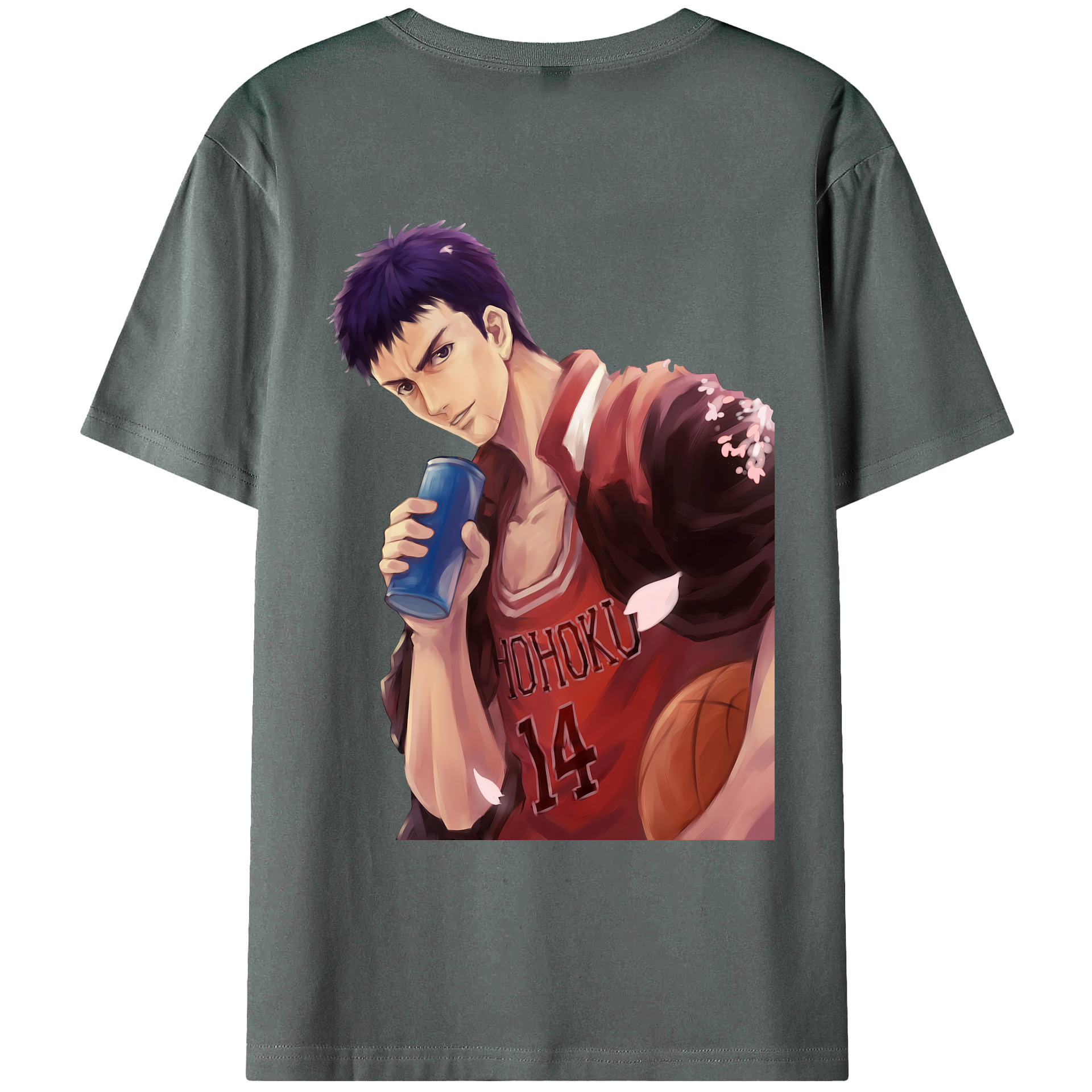（画像用） SLAM DUNK／スラムダンク 綿100％ メンズ半袖Tシャツ（バックプリント） 通気性